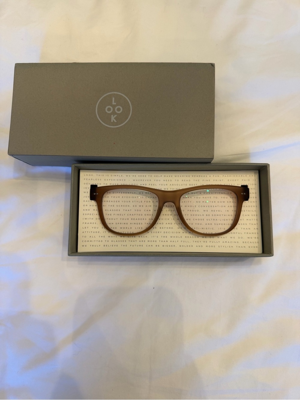 LOOK Brown Square Eyeglass Frames